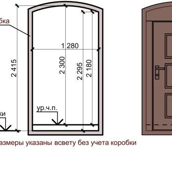 изготовление арочной наружной двери